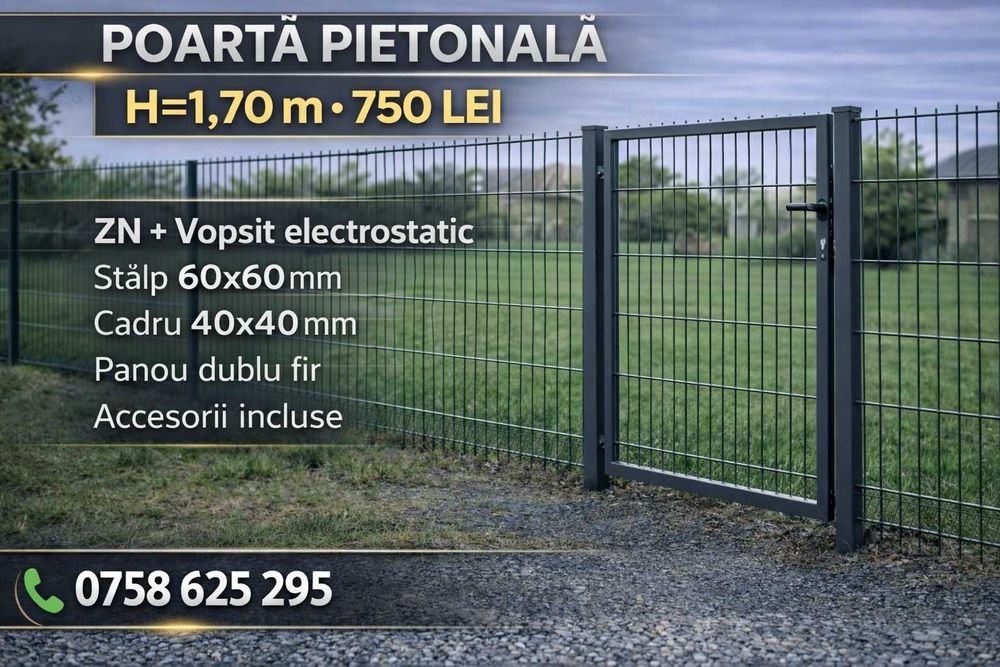 Poarta acces auto / Poarta batanta / poarta metalica /