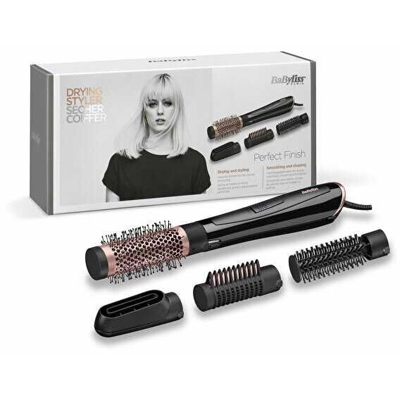 Perie electrica BaByliss AS126E, Perfect Finish, Airstyler, 1000w, 4 accesorii