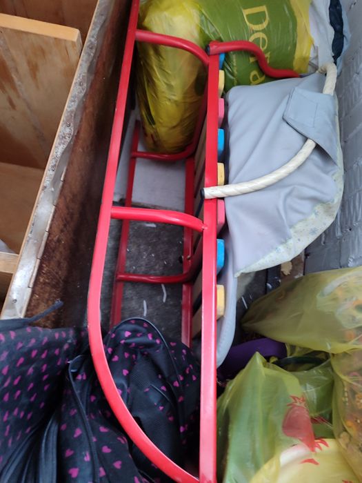 Детские саночки со спинкой сьемной