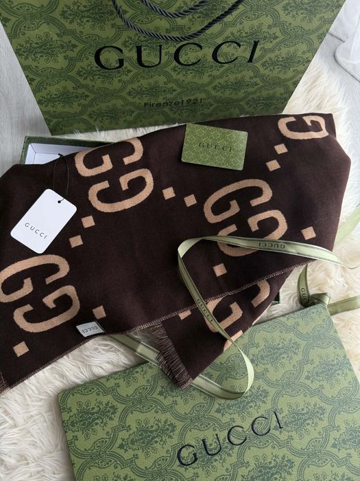 Esarfa Gucci Fringed Wool