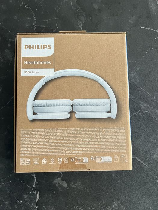 Безжични слушалки Philips - TAH5209WT/00, Bluetooth, бели