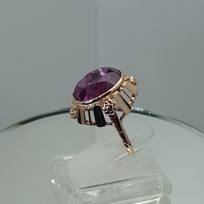 Ссср Рига завод Кольцо с Корунд Александритом 583пробы 18.5размер 7.53