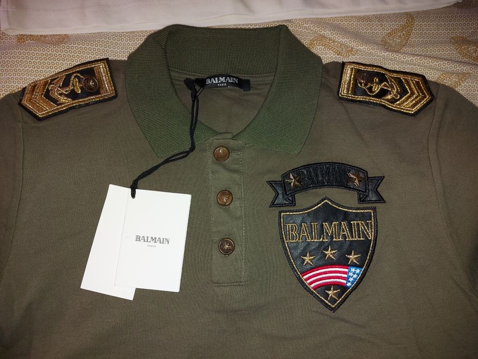 Tricouri BALMAIN t-shirt Army & Navy & Aviator oversize 4 nuante