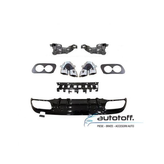 Difuzor bara spate compatibil Mercedes W205 A205 C-Class (14-20) model C43 AMG