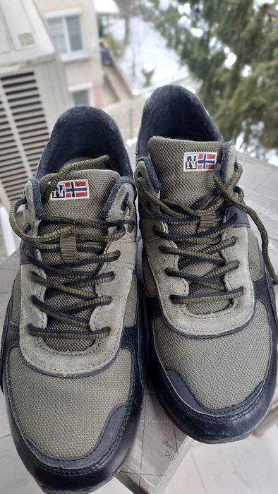 Маратонки Napapijri Rabari, Спортни обувки с велур и кожа