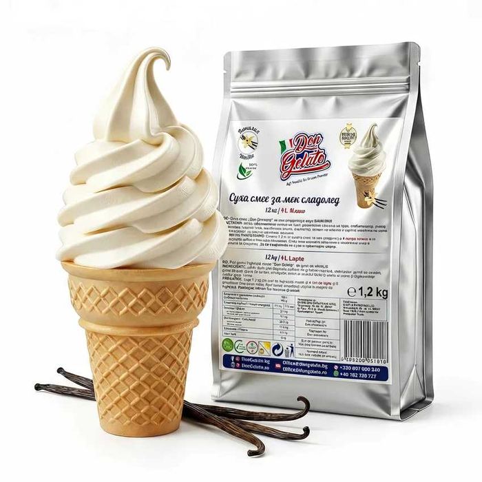 Сухи смеси за сладолед Don Gelato – Премиум качество с мляко, 12 вкуса
