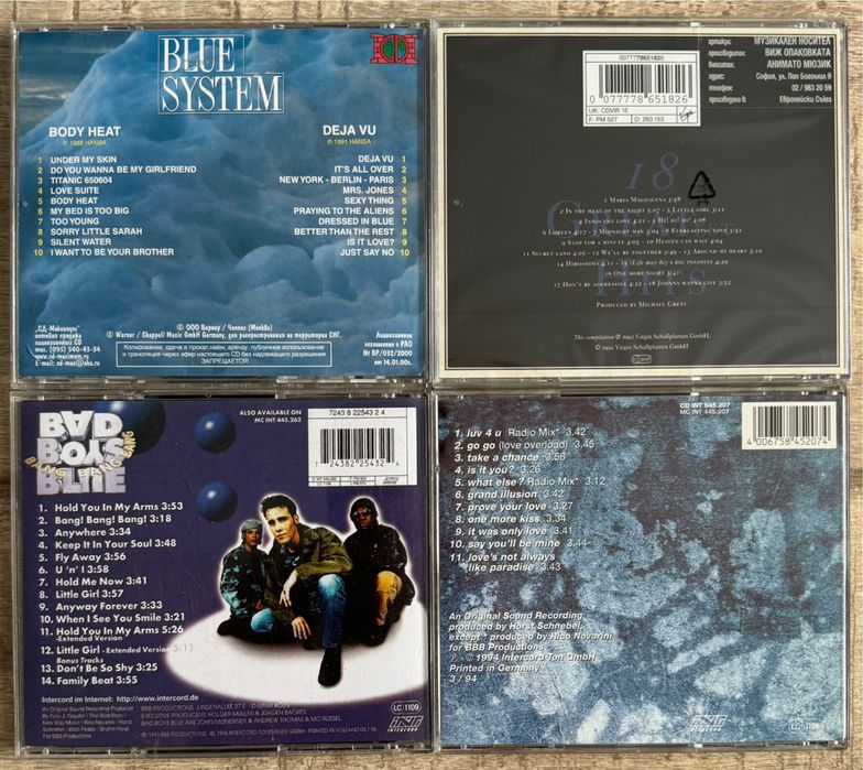 Pachet cd-uri Italo-disco - Bad Boys Blue/Blue System/CC Catch/Joy