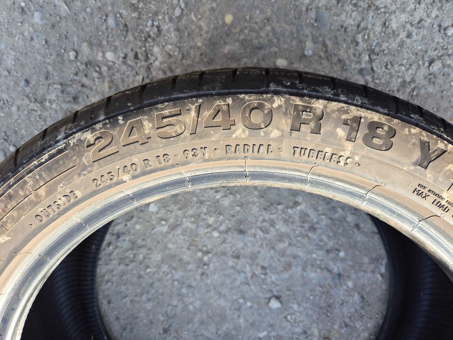 2 Anvelope de VARA - 245/40/18 - Continental - APP NOI - DOT 2024