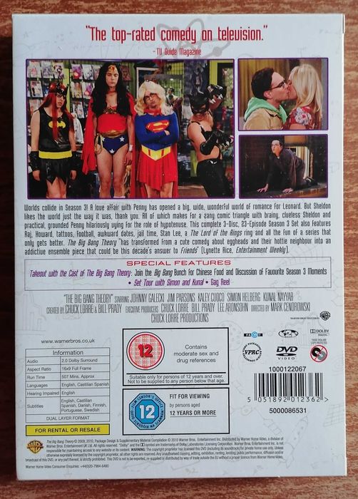 The Big Bang Theory Season 3 (DVD)