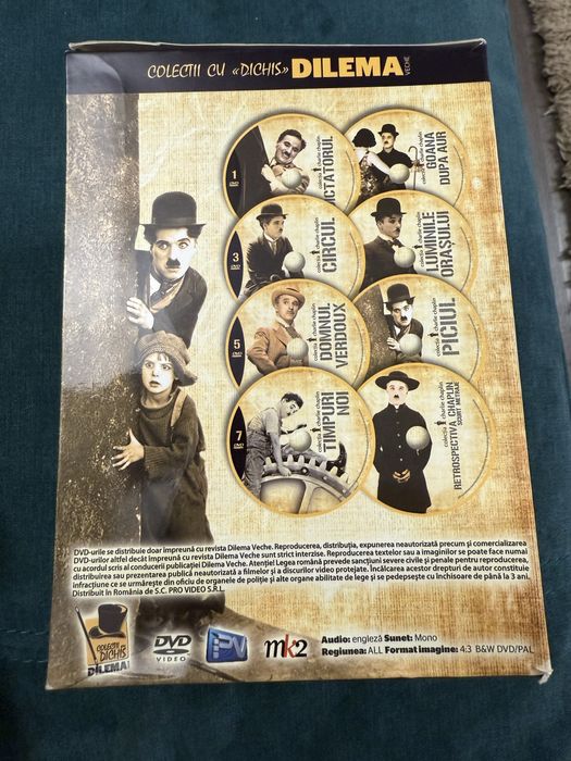Colectia Charlie Chaplin DVD Ilfov Popesti-Leordeni • OLX.ro