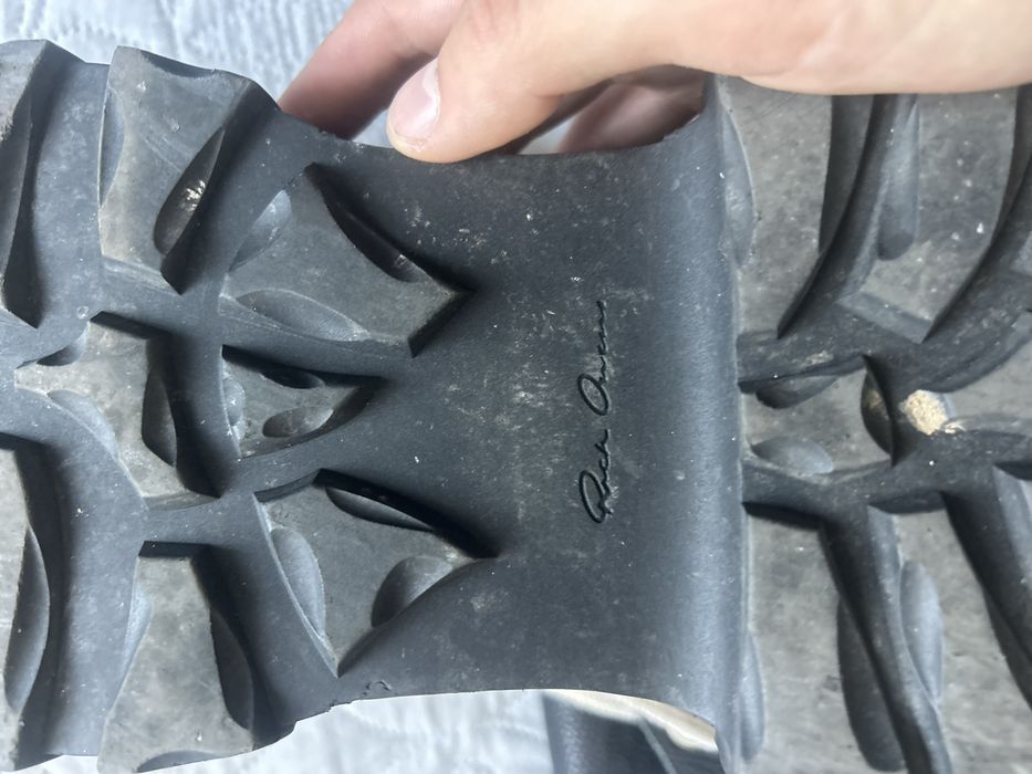 RICK OWENS leather boots - jumbolace army bozo tractor