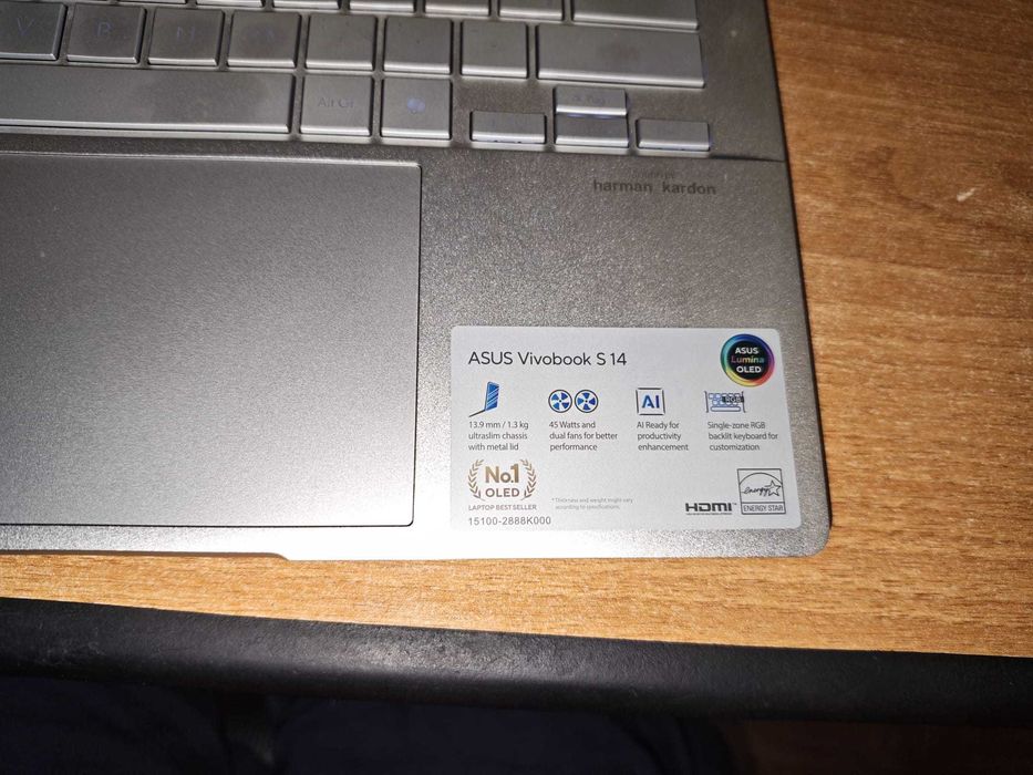 LAPTOP ASUS VIVOBOOK S14 32GB RAM 1TB SSD AMD Ryzen™ AI 9 HX 370 3K ASUS Lumina OLED display