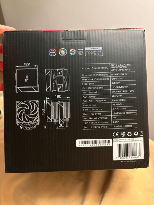 Cooler CPU ALPHAGEAR airchill prism 60DXD PRO