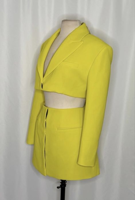 ZARA x Purple Magazine Cut Out Blazer Lime Green