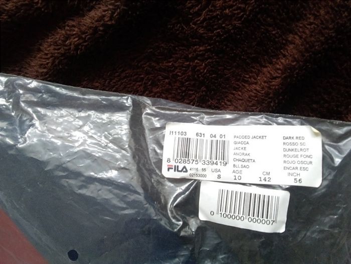 Детско юношеско яке FILA S