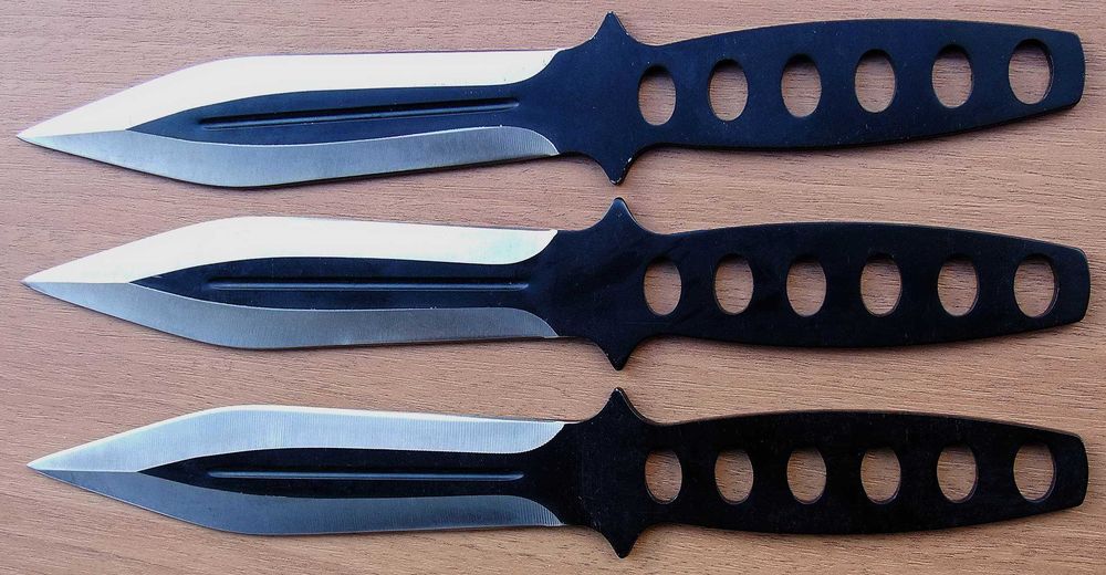 Ножове за хвърляне/кунай/- тип кама - 3 броя