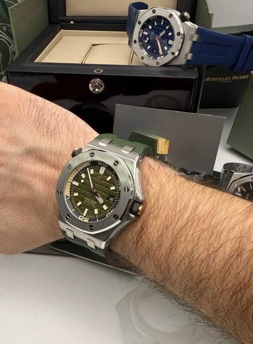 audemars piguet royal oak diver зелено/синьо