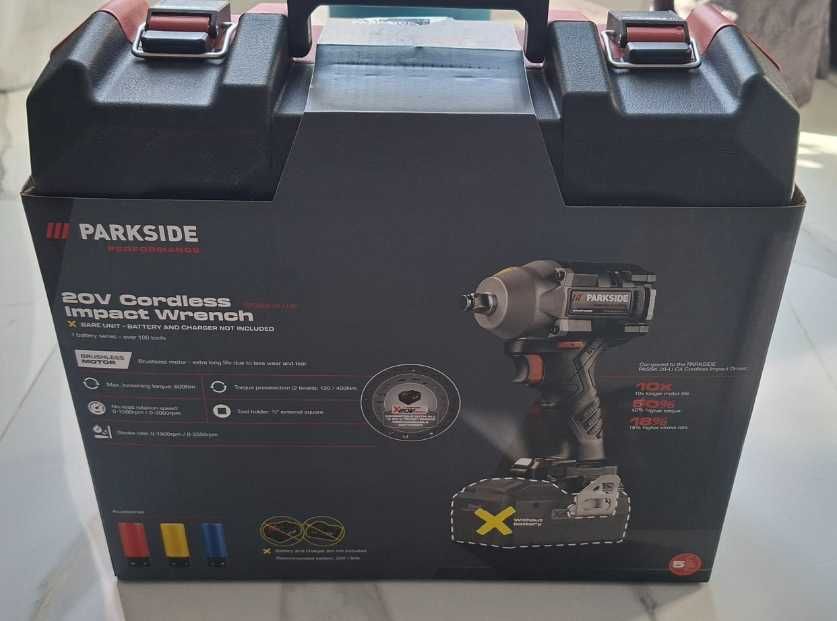 Акумулаторен ударен гайковерт Parkside Performance PPDSSA 20 Li B2 – Brushless – 600 Nm – 20V – нов, с гаранция