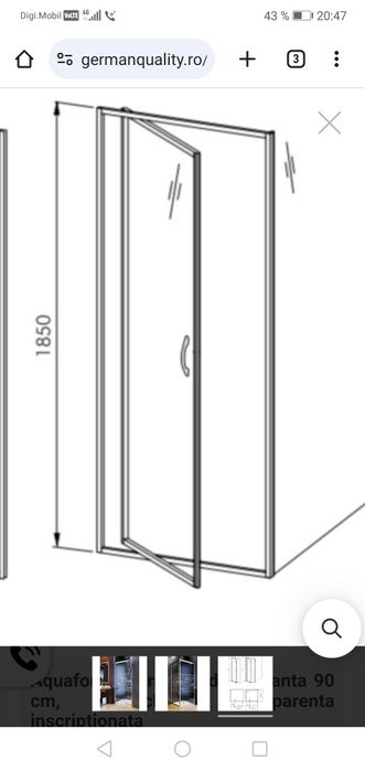 Vând usa sticla cabina de dus