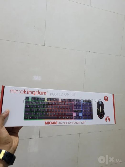 Игровая проводная клавиатура и мышь Microkingdom MK68 RGB с подсветкой