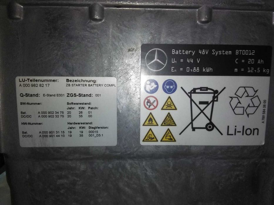 Vand Baterie 48V Mercedes-Benz Mild-Hybrid / EQ Boost (A0009828217)