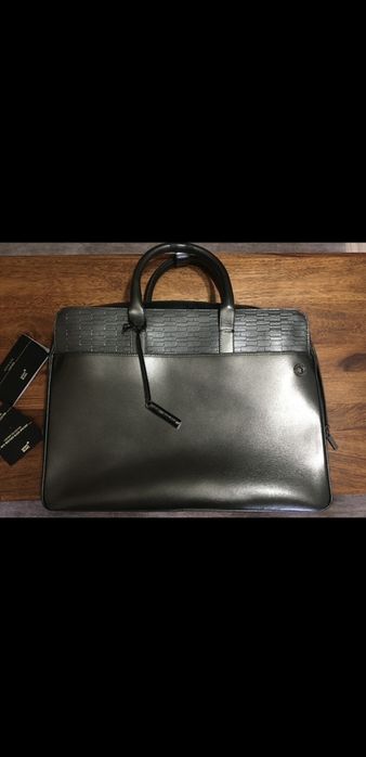 Montblanc “Black Mystery” Leather Briefcase.