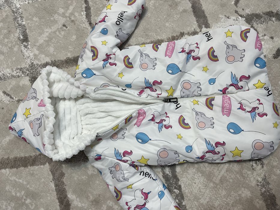 Утепленный конверт для малыша 2 в 1