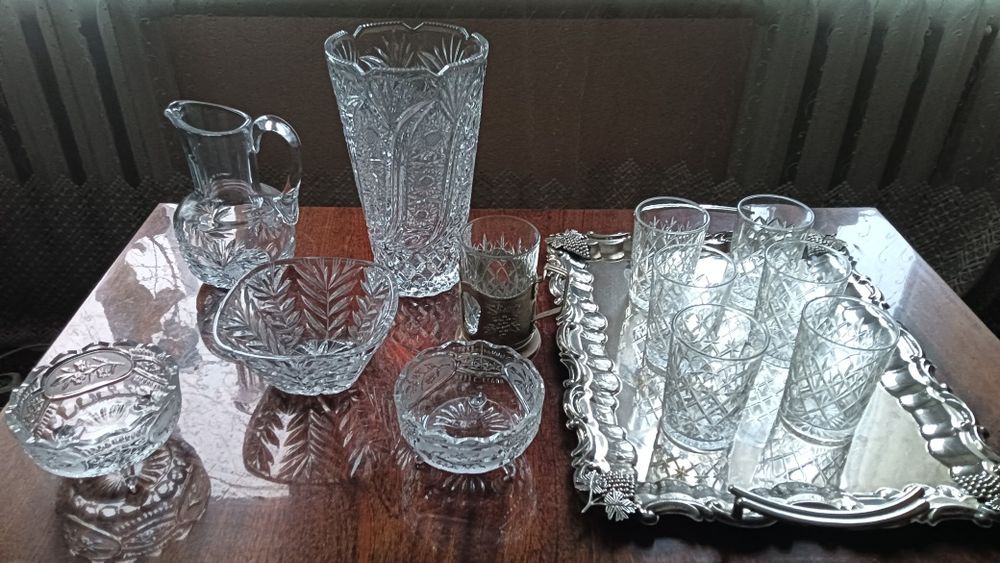 Посуда. Хрустальный кувшин Богемия.