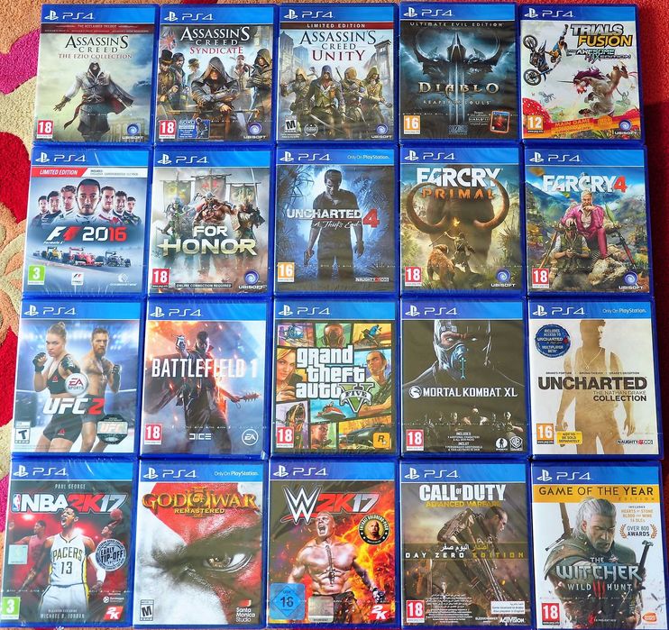 ps4 Crash GTA Star Wars Lego Spiderman Fifa NBA