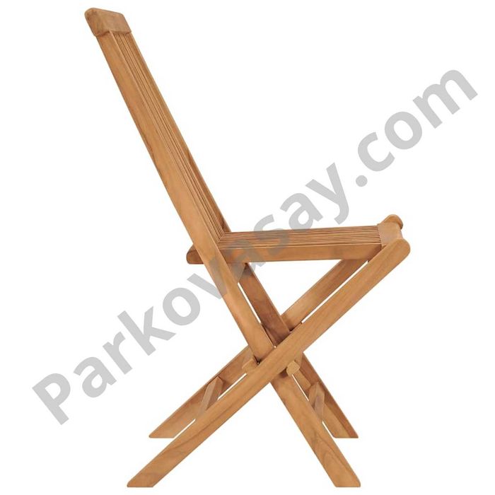 Сгъваеми градински столове тиково дърво масив