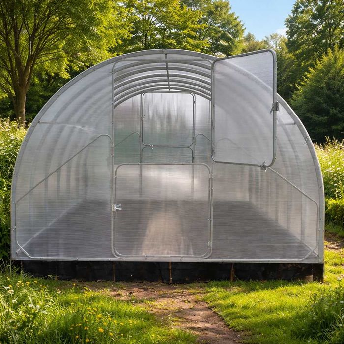 Здрава оранжерия с поликарбонат – Без заварки, налична на склад.  Безплатна доставка