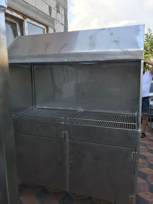 Gratar inox alimentar cu hota