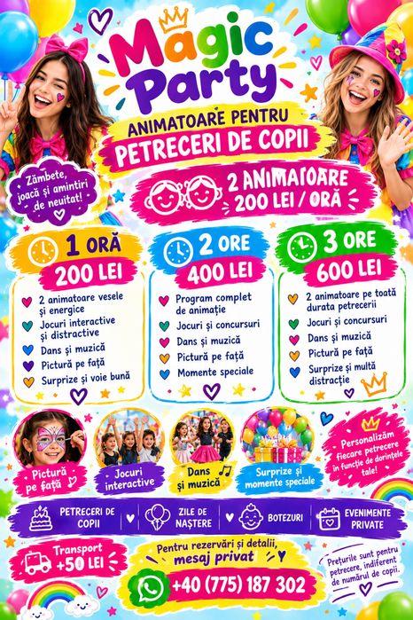 Animatori petreceri copii – Distracție garantată!