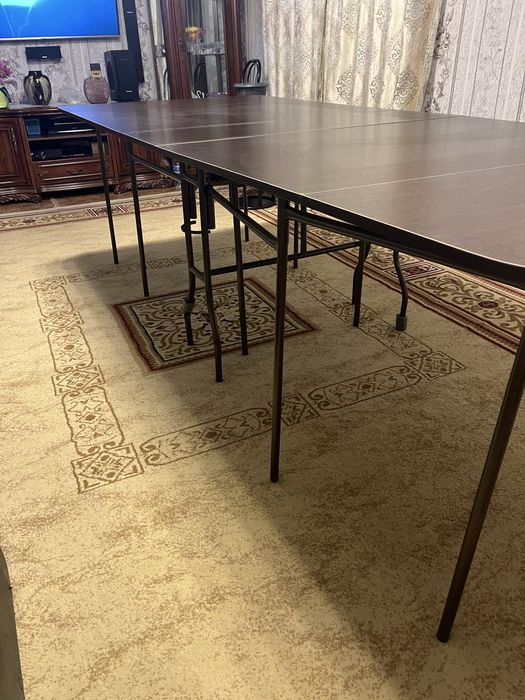 Продам стол трансформер 270х110 ножкпи металич.