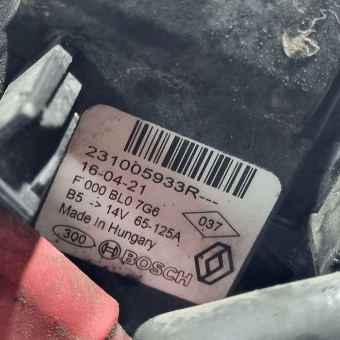 Alternator Dacia Dacia Logan II MCV 1.5 dCi 2013 - 2016 90CP 1461CC K9K612 K9K626 Euro5 ...