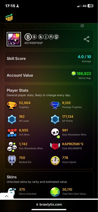 Аккаунт Brawl stars