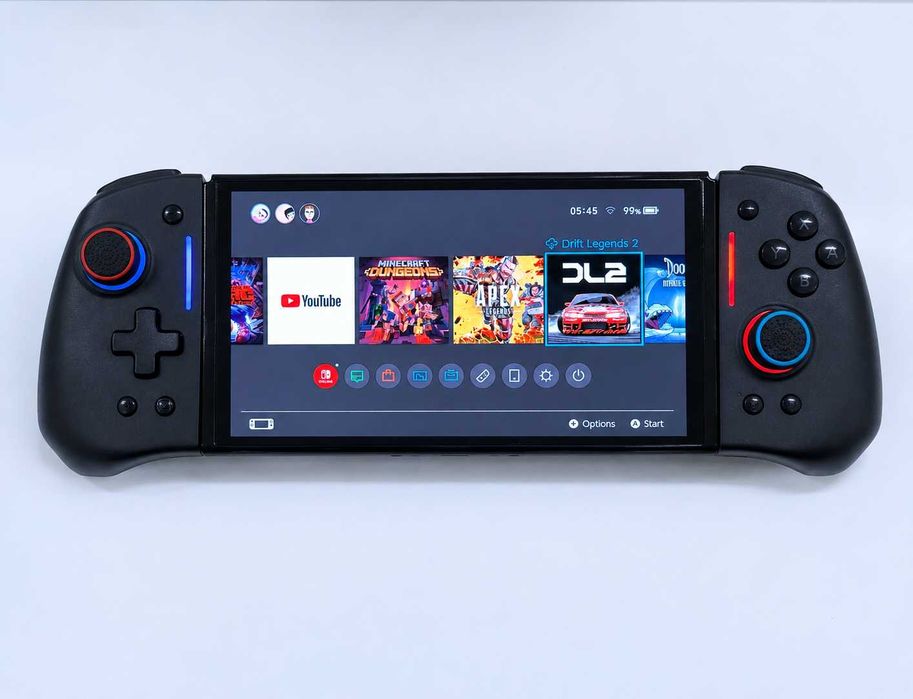Nintendo Switch OLED – пълен комплект + 2 чифта оригинални Joy-Con + NYXI Hyperion Pro