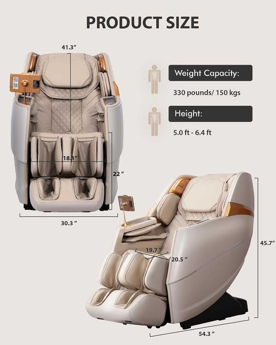 Scaun de masaj 4D Premium Zero Gravity AI Voice Control Luxury Transport GRATUIT