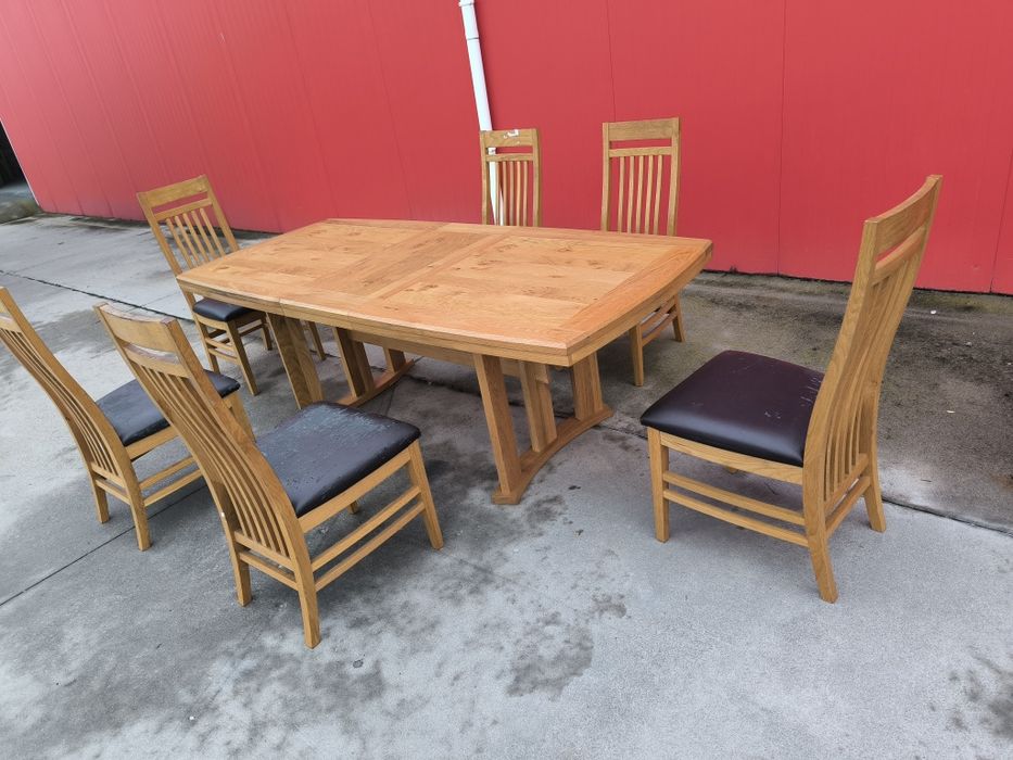 Масивна маса от Дъб+6 стола