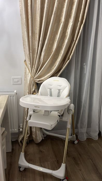 Scaun De Masa Prima Pappa Zero 3 Follow Me, Gold, Peg Perego