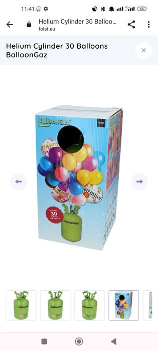 Heliu 80 baloane. Transport rapid!