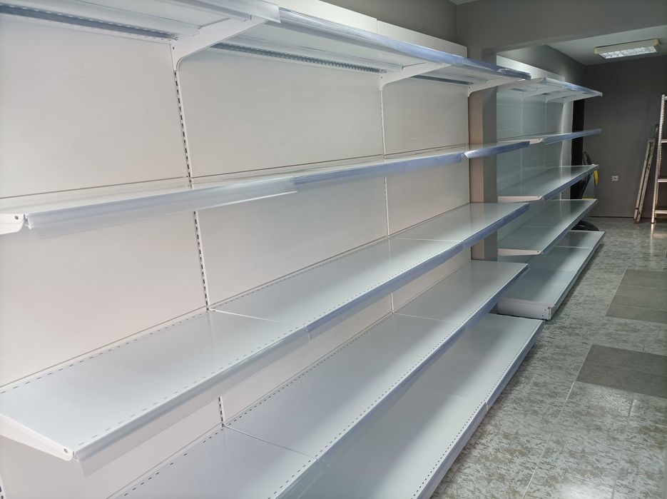 Стелажи за магазин с вкл. завършващи колони, етикетници и ограничители