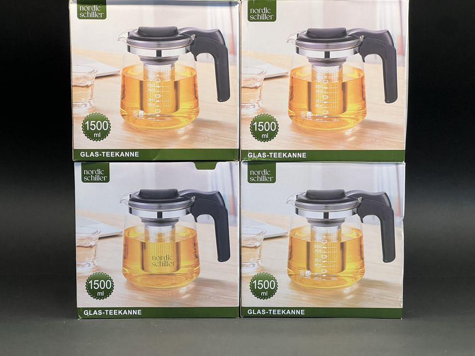 Ceainic din sticlă premium NORDIC SCHILLER, cană din sticlă