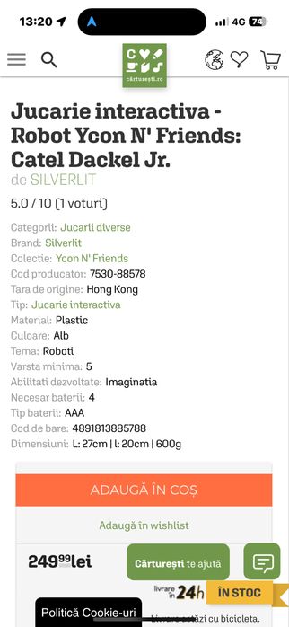 Jucarie Robot CATEL interactiv