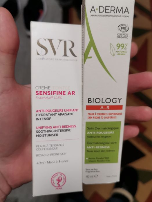 SVR sensifine ar Tinted и A derma Biology A-R