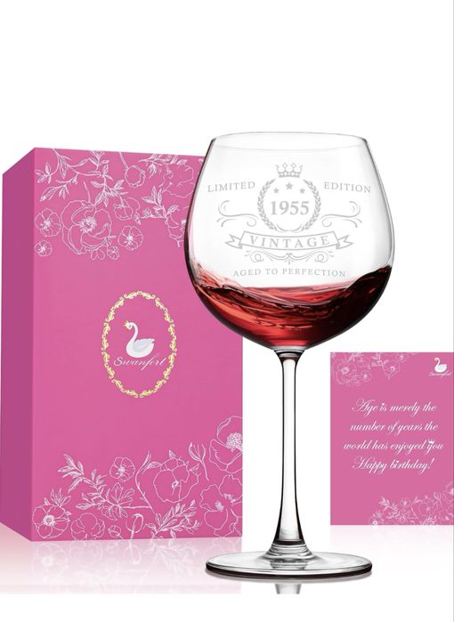 Pahar vin aniversar cadou