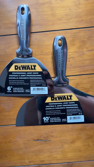 Set cuțite de rosturi profesional DeWALT – 6″ & 10″, inox, noi