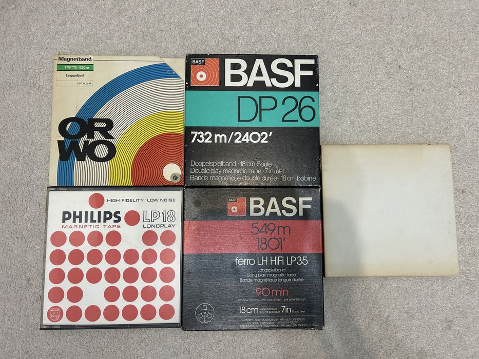 Lot 5 benzi magnetofon 18cm