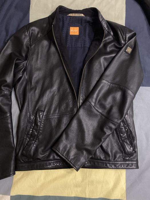 Geaca de piele naturala Hugo Boss