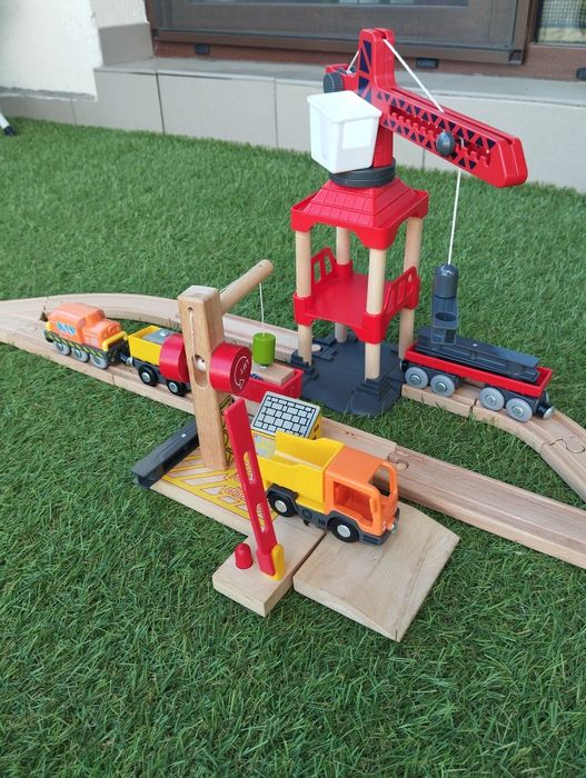 Set jucării din lemn macara Playtech Lidl
